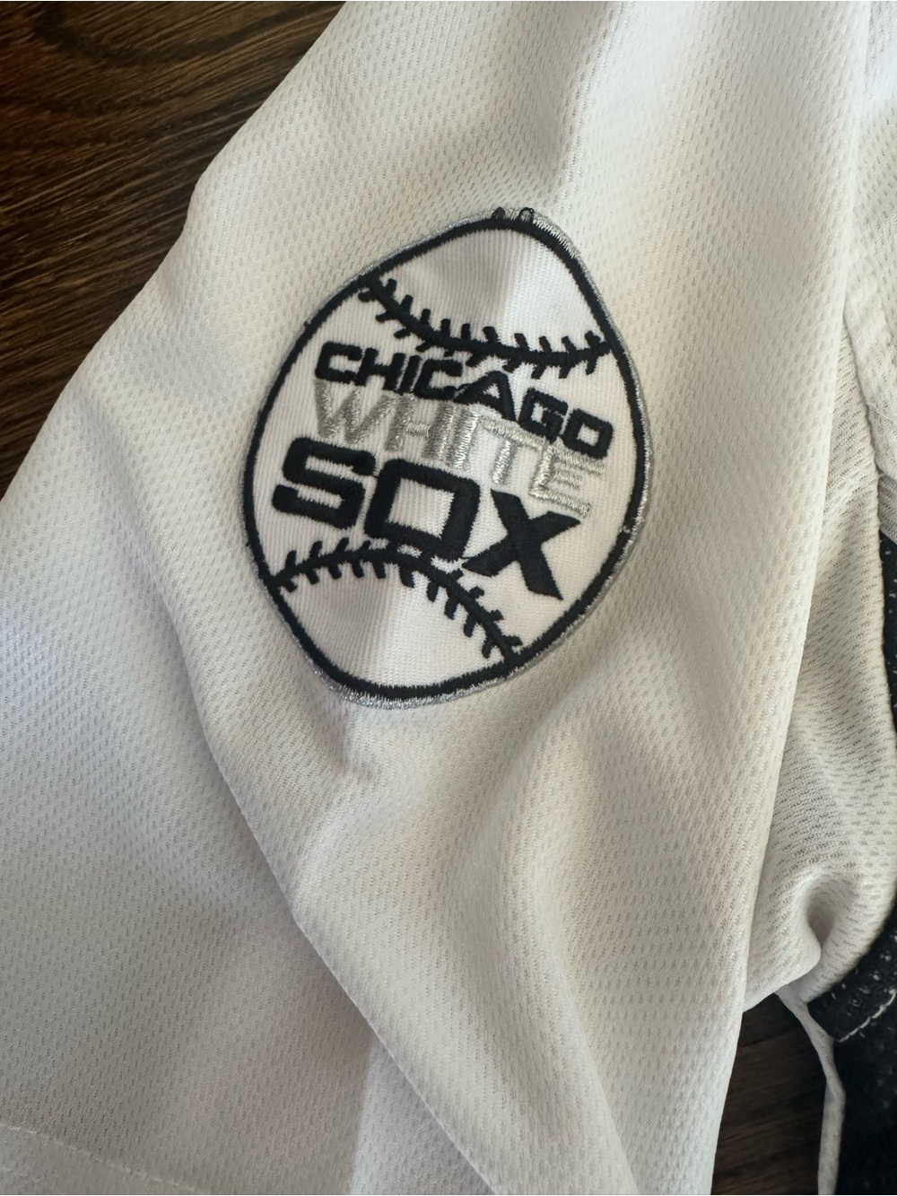 Vintage white sox v neck mlb baseball white pullover embroidered jersey Sz XL - Picture 4 of 6